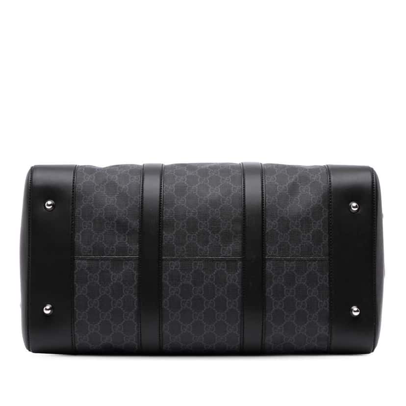 Gucci Medium GG Supreme Carry On Duffle Bag Black Canvas Good condition - Inside View