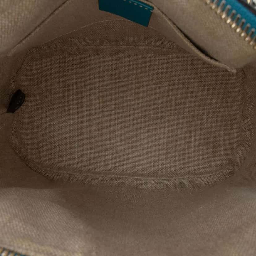 Gucci Mini Microguccissima Dome Satchel Blue Leather Good condition - Model View