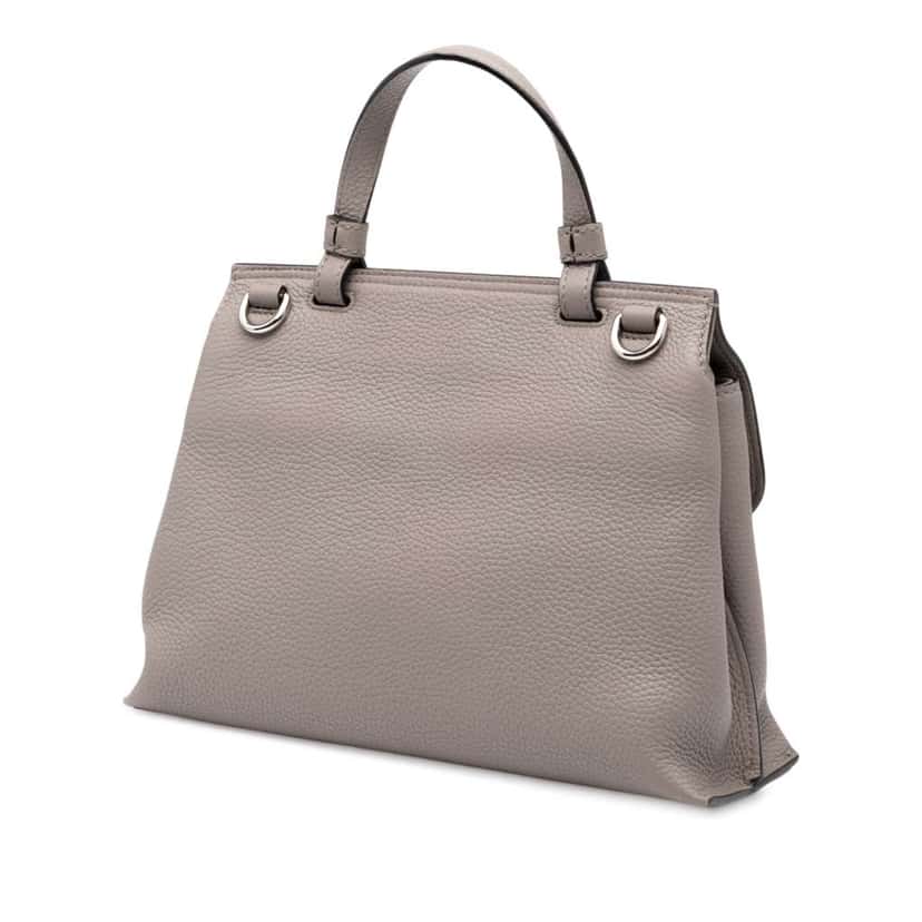 Gucci Small Leather Bamboo Daily Satchel Brown Leather Good condition - Back View