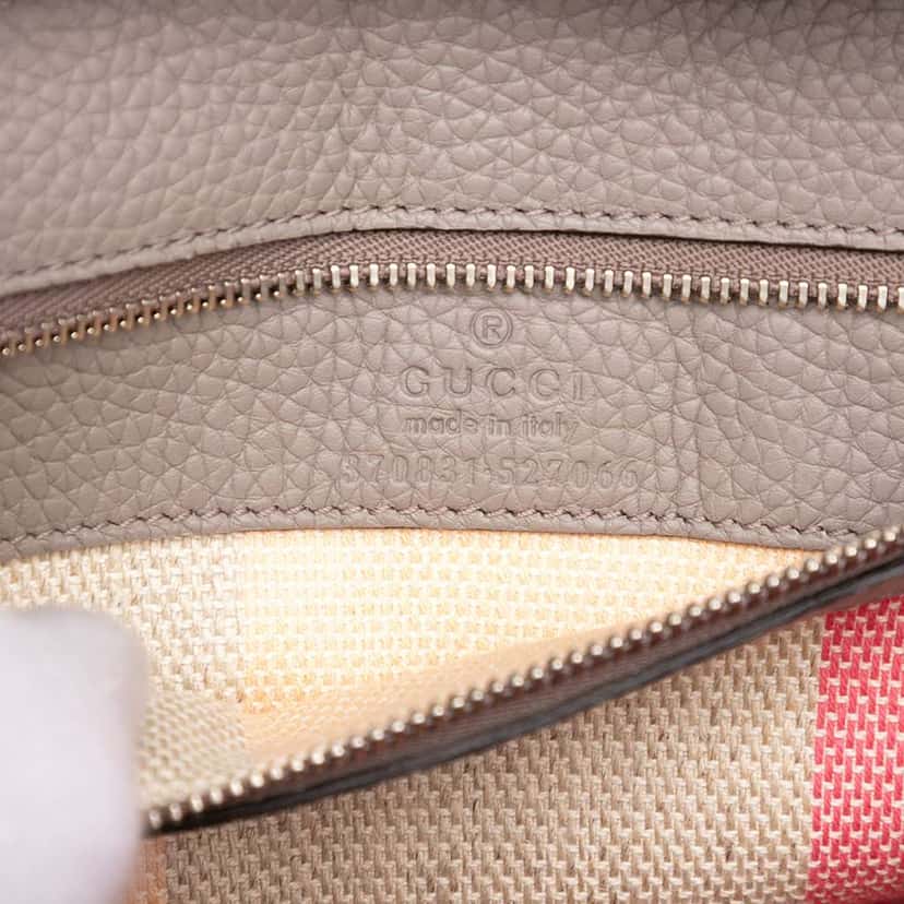 Gucci Small Leather Bamboo Daily Satchel Brown Leather Good condition - Box View