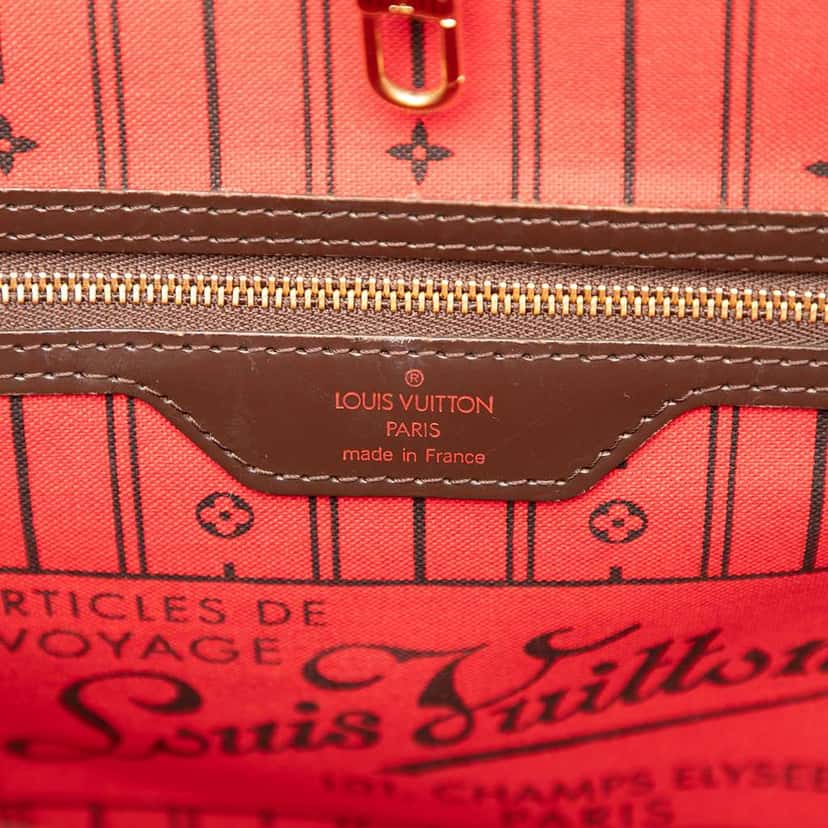 Louis Vuitton Damier Ebene Neverfull MM Brown Good condition - Box View