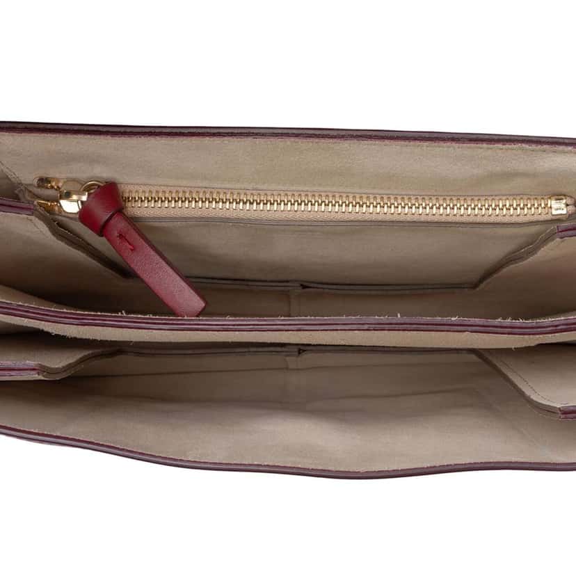 Chloé Medium Calfskin and Suede Faye Crossbody Red Leather Good condition - Model View