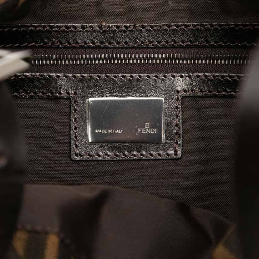 Fendi Zucca Canvas Double Flap Mamma Brown Canvas Good condition - Box View