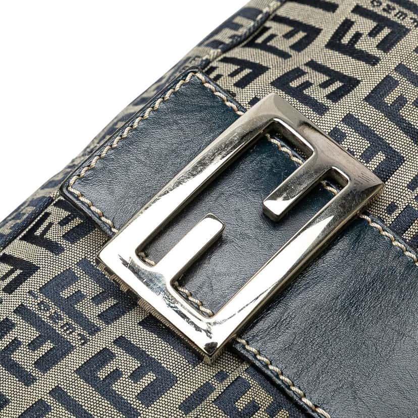 Fendi Zucchino Canvas Mamma Forever Grey Canvas Good condition - Box View