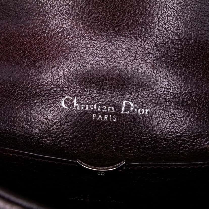 Dior Mini Grained Calfskin Diorama Flap Brown Leather Good condition - Box View