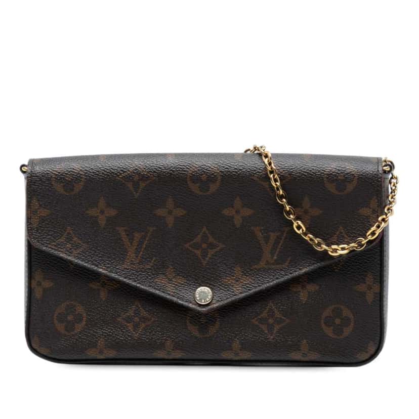 Louis Vuitton Monogram Pochette Felicie Brown Good condition - Front View