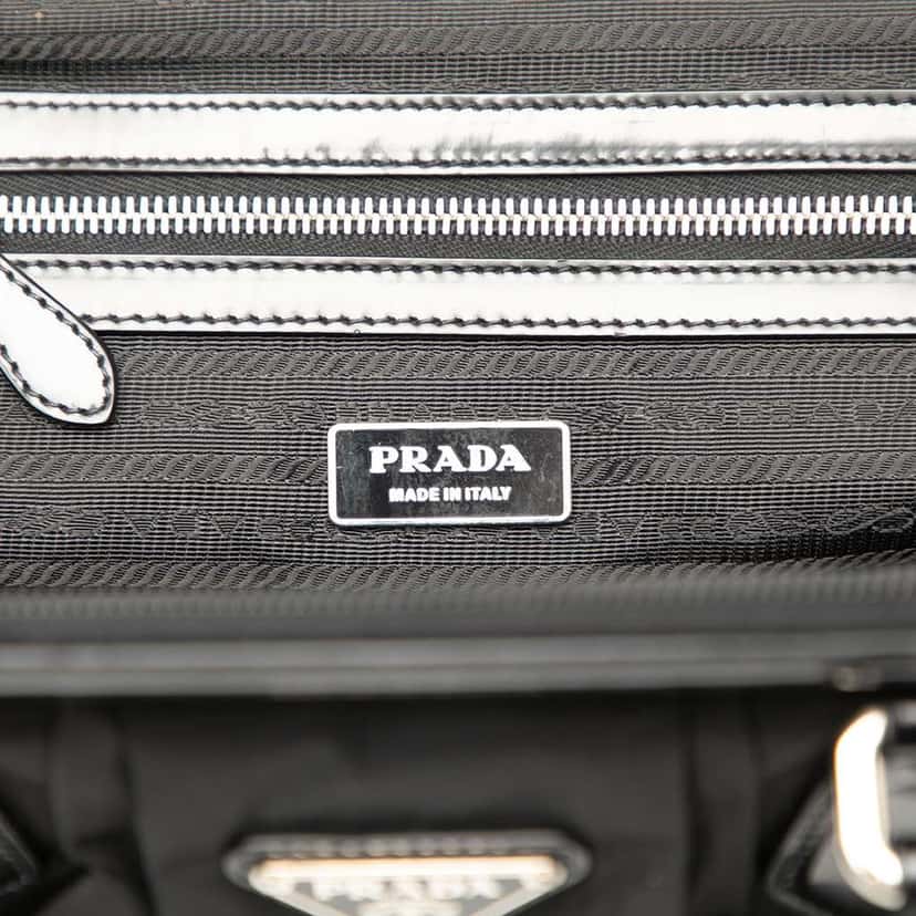 Prada Tessuto Frame Handbag Black Good condition - Box View