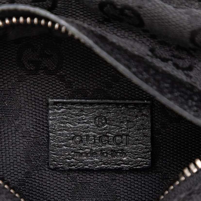 Gucci GG Canvas Double Pocket Belt Bag Black Canvas Good condition - Box View