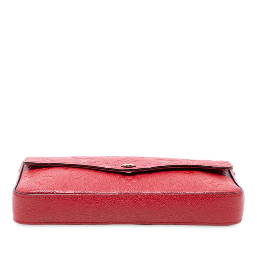 Louis Vuitton Monogram Empreinte Pochette Felicie Red Leather Good condition - Inside View