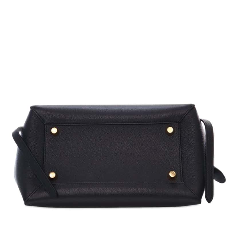 Celine Mini Grained Calfskin Belt Bag Black Leather Good condition - Model View