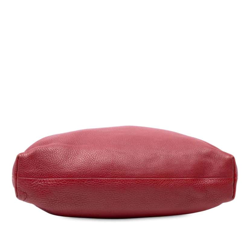 Gucci Tall Leather Bamboo Shopper Tote Red Leather Good condition - Inside View