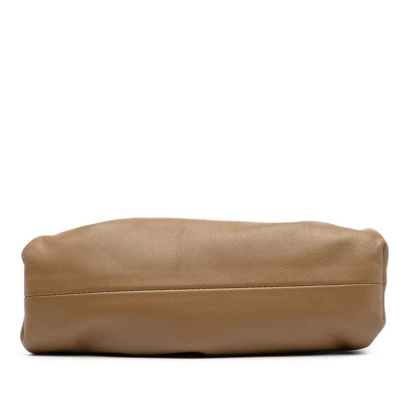 Bottega Veneta Lambskin The Mini Pouch Crossbody Brown Leather Good condition - Inside View