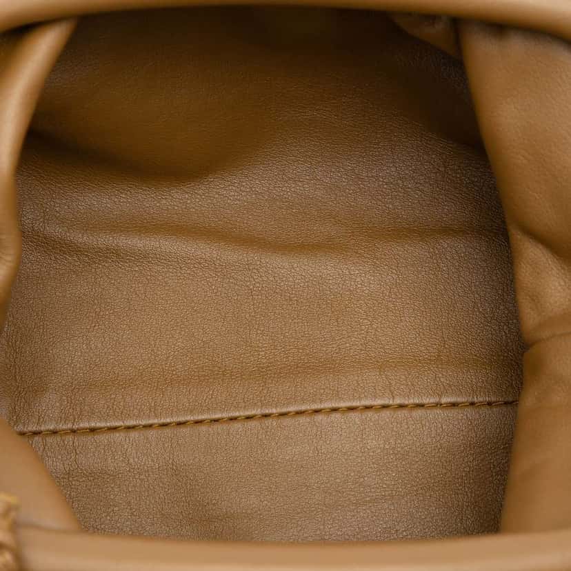 Bottega Veneta Lambskin The Mini Pouch Crossbody Brown Leather Good condition - Model View