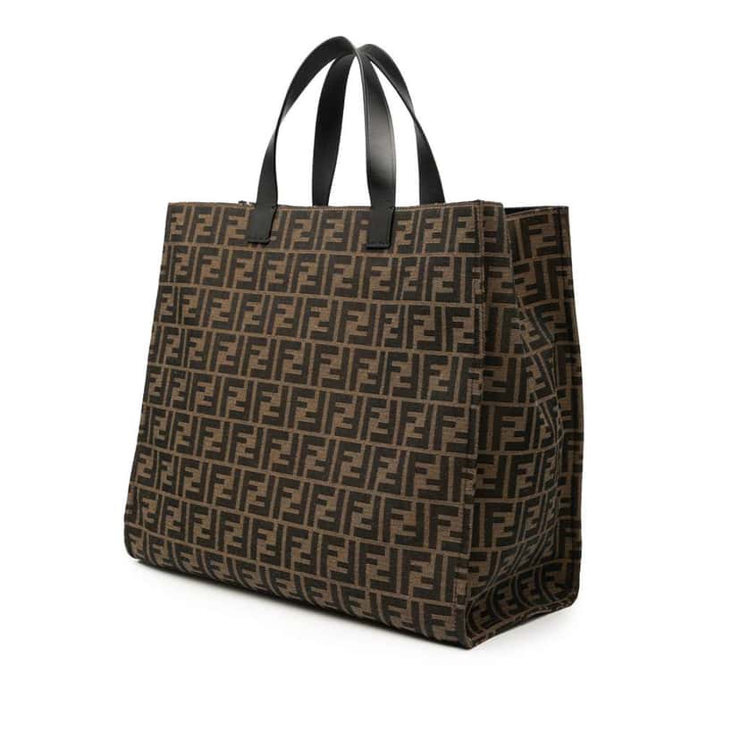 Fendi FRGMT Pokemon Zucca Canvas Shopper Tote Brown Canvas Good condition - Back View