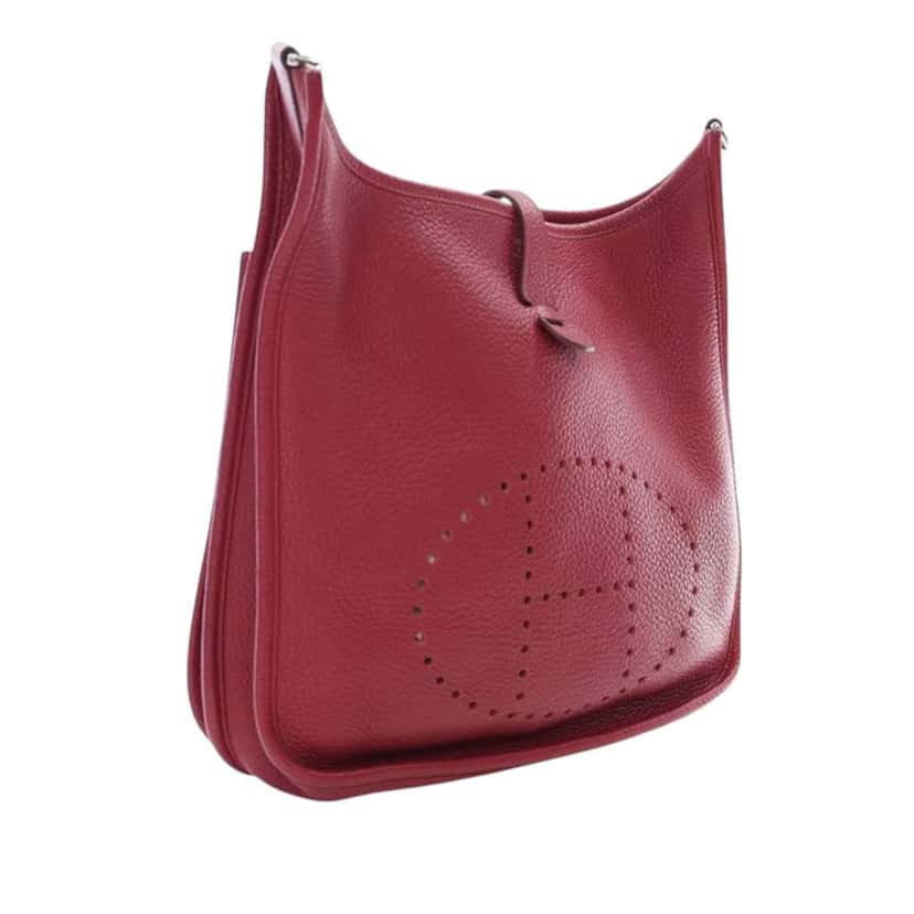 Hermès Clemence Evelyne III 29 Red Leather Good condition - Back View