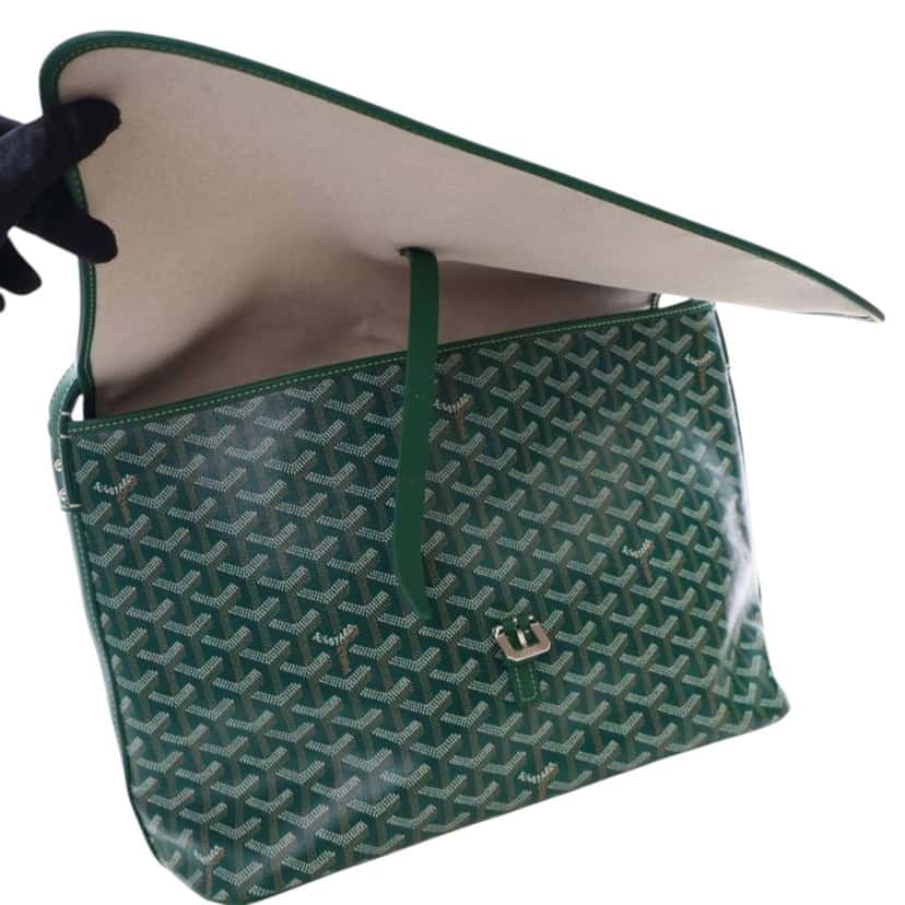 Goyard Goyardine Capetien MM Messenger Green Canvas Good condition - Model View
