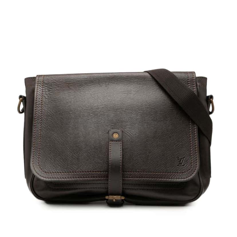 Louis Vuitton Utah Omaha Brown Leather Fair condition - Front View