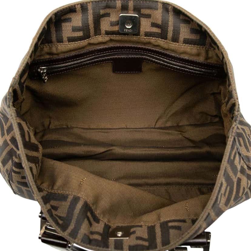 Fendi Small Zucca Canvas Twins Tote Brown Canvas Good condition - Model View