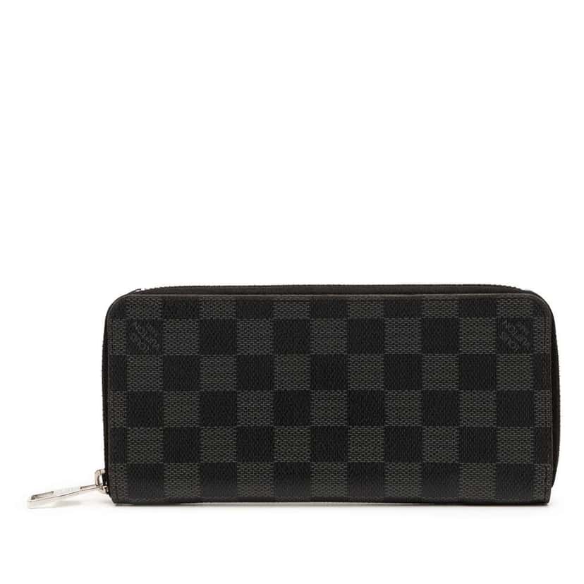 Louis Vuitton Damier Graphite Vertical Zippy Wallet Black Good condition - Front View
