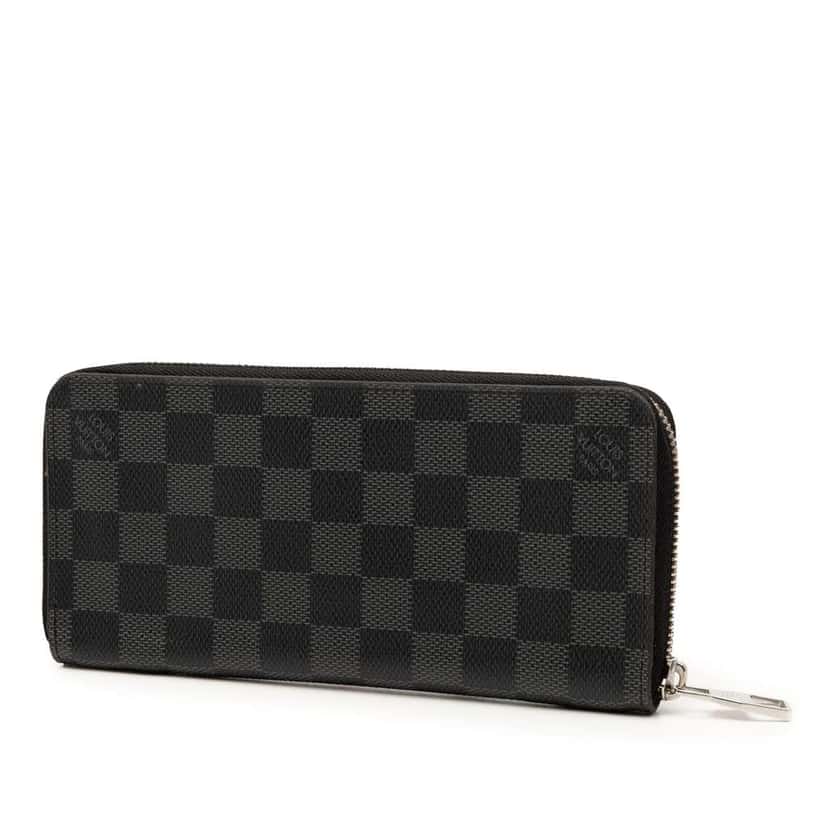 Louis Vuitton Damier Graphite Vertical Zippy Wallet Black Good condition - Back View