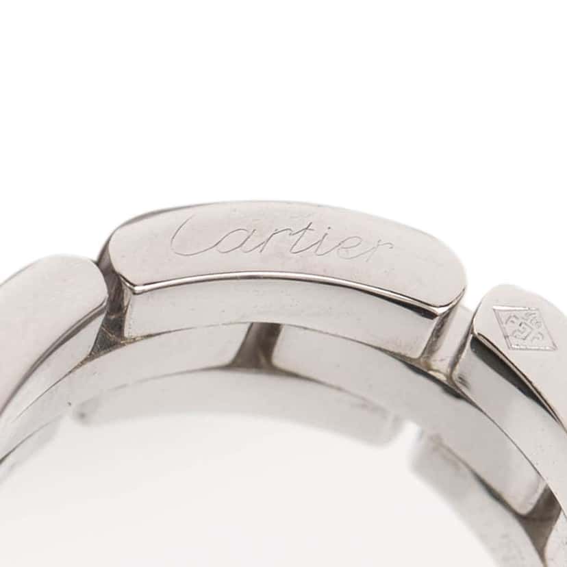 Cartier 18K White Gold Triple Row Maillon Panthère Ring Silver White Gold Good condition - Model View