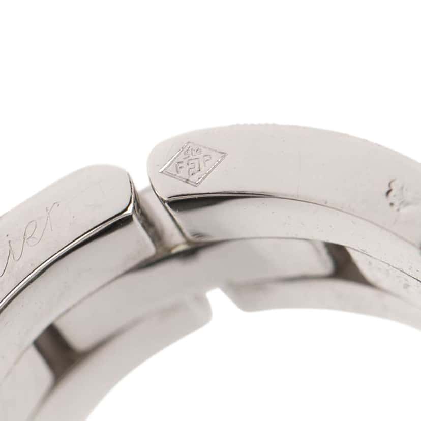 Cartier 18K White Gold Triple Row Maillon Panthère Ring Silver White Gold Good condition - Box View