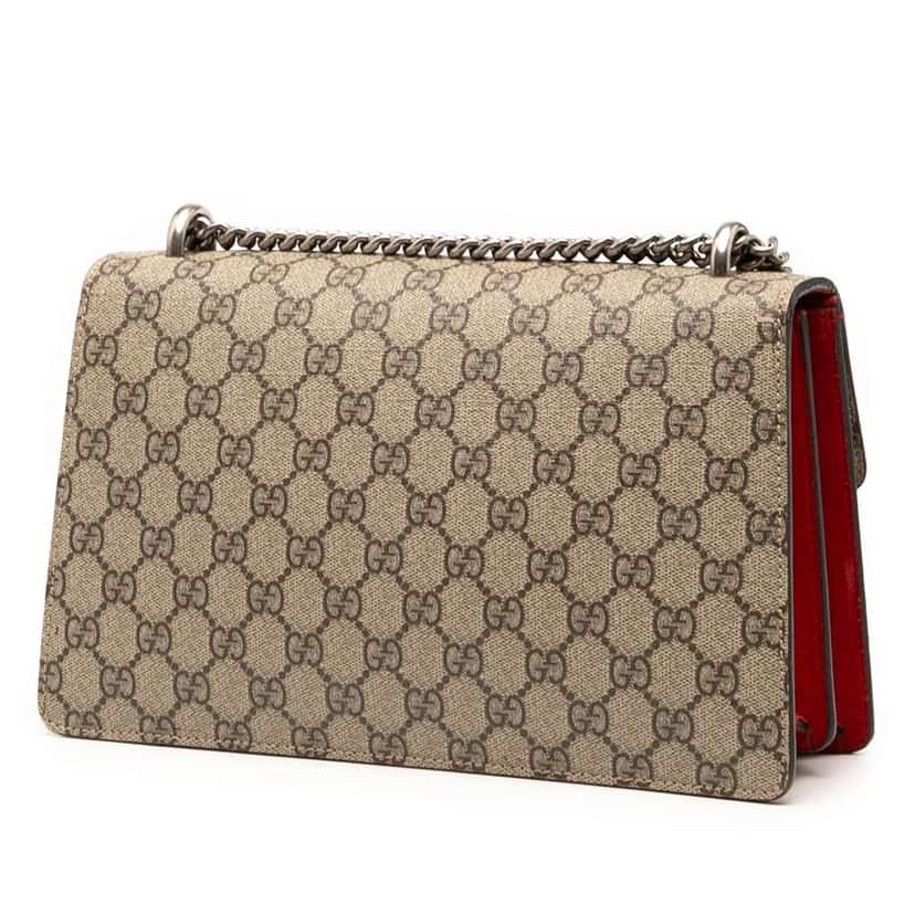 Gucci Medium GG Supreme Dionysus Shoulder Bag Brown Canvas Good condition - Back View