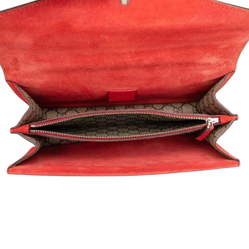 Gucci Medium GG Supreme Dionysus Shoulder Bag Brown Canvas Good condition - Model View