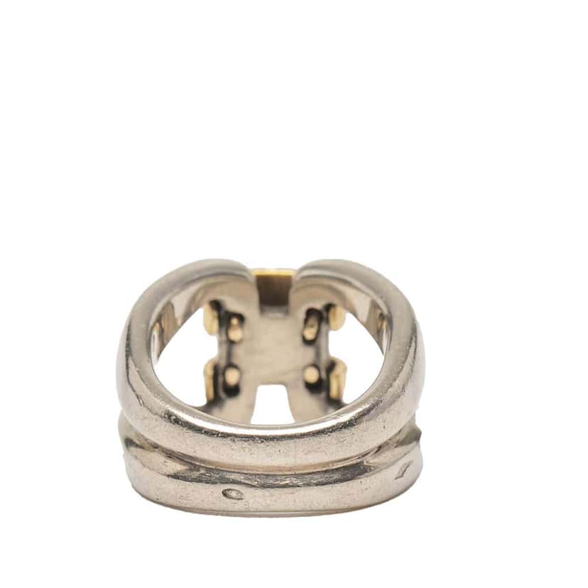 Hermès Sterling Silver and 18K Yellow Gold History Ring Silver Silver Good condition - Inside View