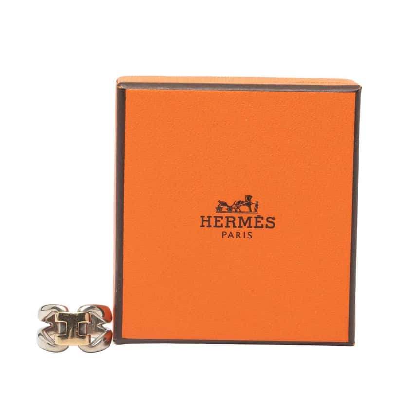 Hermès Sterling Silver and 18K Yellow Gold History Ring Silver Silver Good condition - Box View