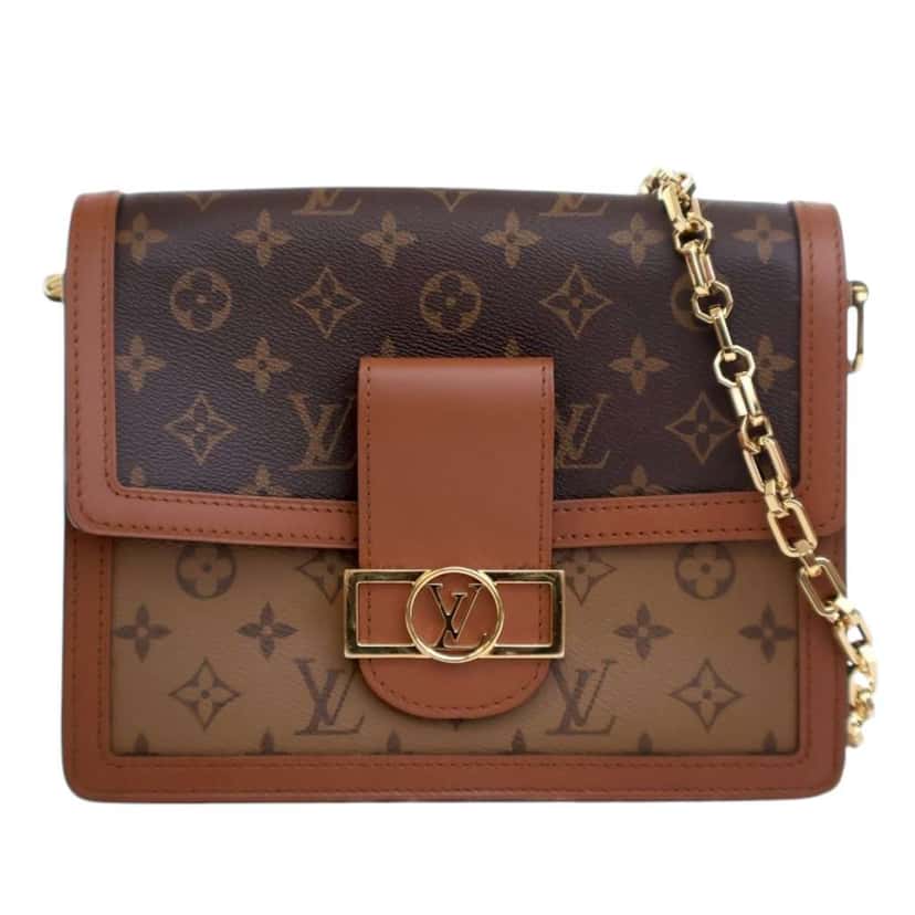 Louis Vuitton Monogram Reverse Dauphine MM Brown Good condition - Back View