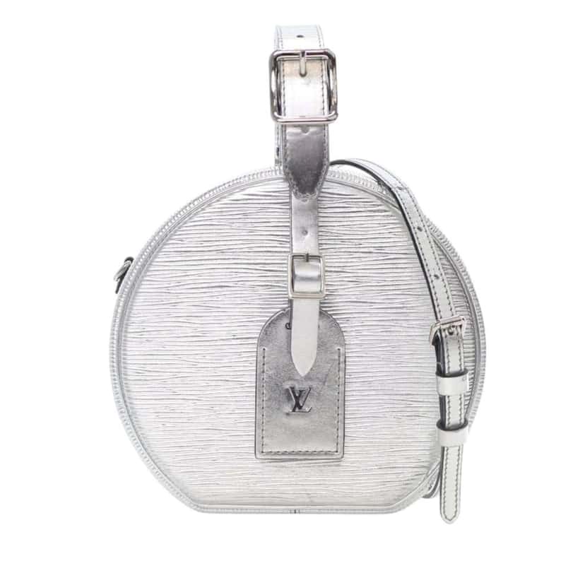 Louis Vuitton Epi Boite Chapeau Souple MM Silver Leather Good condition - Front View