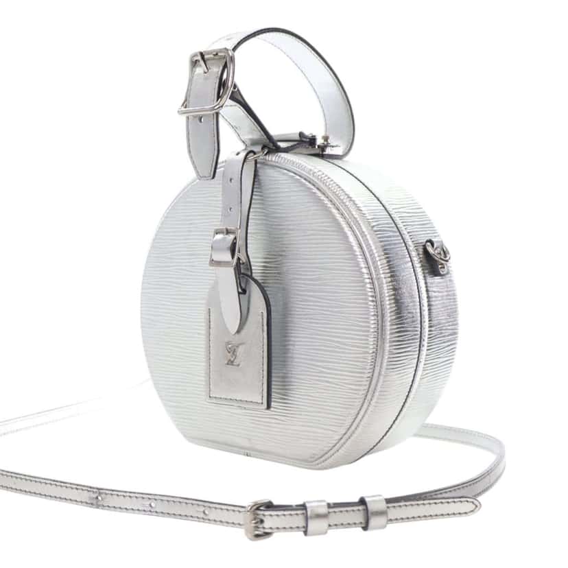 Louis Vuitton Epi Boite Chapeau Souple MM Silver Leather Good condition - Back View