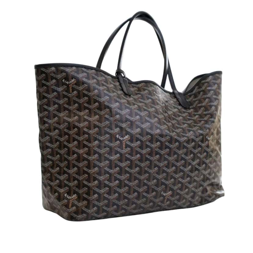Goyard Goyardine Saint Louis PM Black Canvas Good condition - Back View