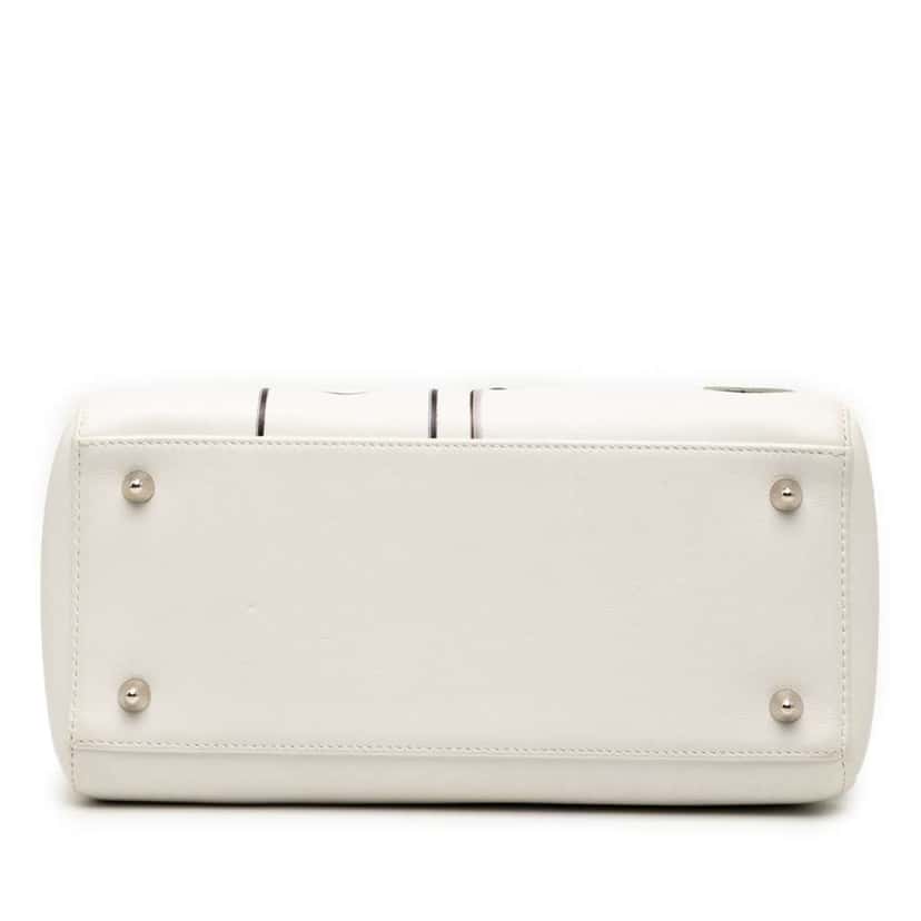 Dior Medium Lambskin Paradise Lady Dior White Leather Good condition - Inside View