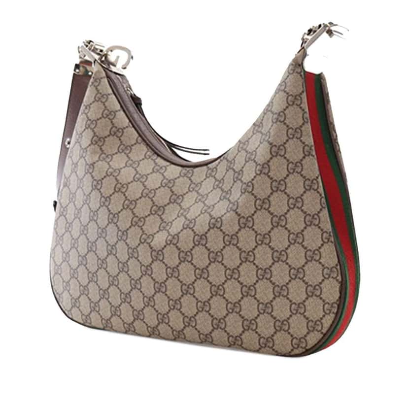 Gucci Medium GG Supreme Web Attache Crossbody Brown Canvas Good condition - Inside View
