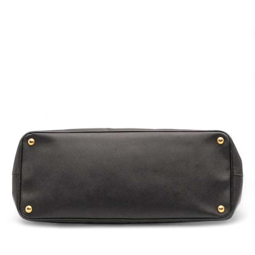 Prada Extra Large Saffiano Lux Galleria Double Zip Tote Black Leather Good condition - Inside View