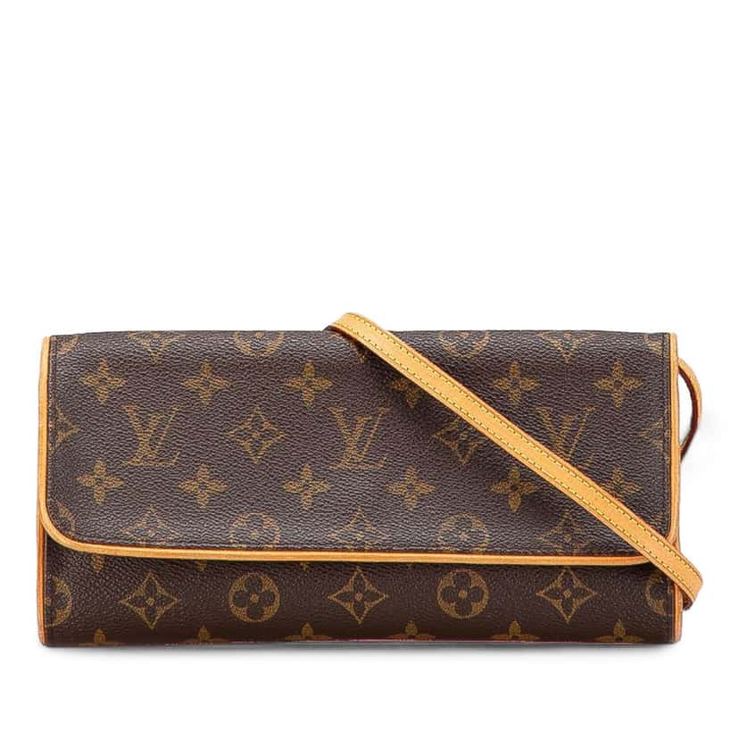 Louis Vuitton Monogram Pochette Twin GM Brown Canvas Good condition - Front View