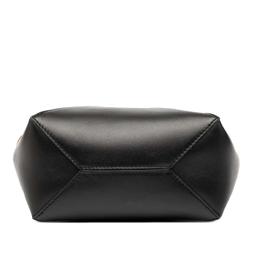 Loewe Mini Bicolor Shiny Calfskin Puzzle Fold Tote Black Leather Good condition - Inside View