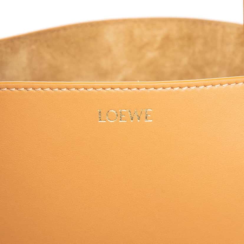 Loewe Mini Bicolor Shiny Calfskin Puzzle Fold Tote Black Leather Good condition - Box View