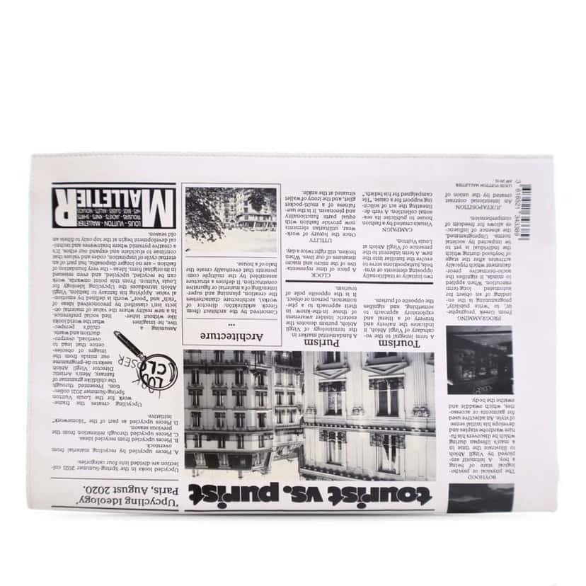 Louis Vuitton Leather Everyday LV Newspaper Pouch White Leather Good condition - Back View