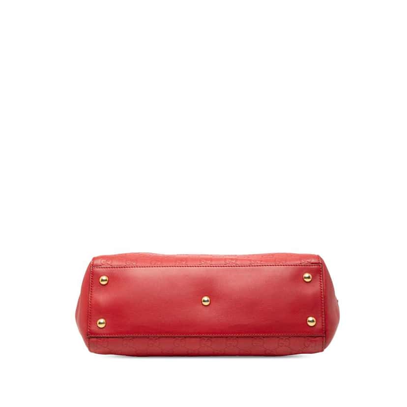 Gucci Medium Guccissima Soft Shoulder Bag Red Leather Fair condition - Inside View