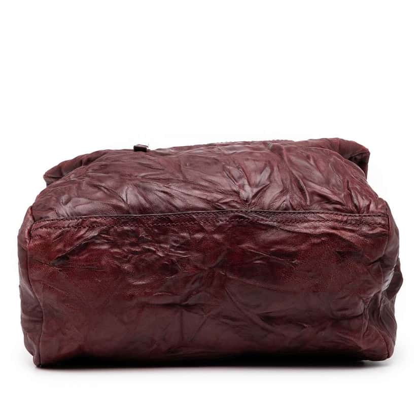 Givenchy Medium Wrinkled Sheepskin Pandora Satchel Red Leather Good condition - Inside View