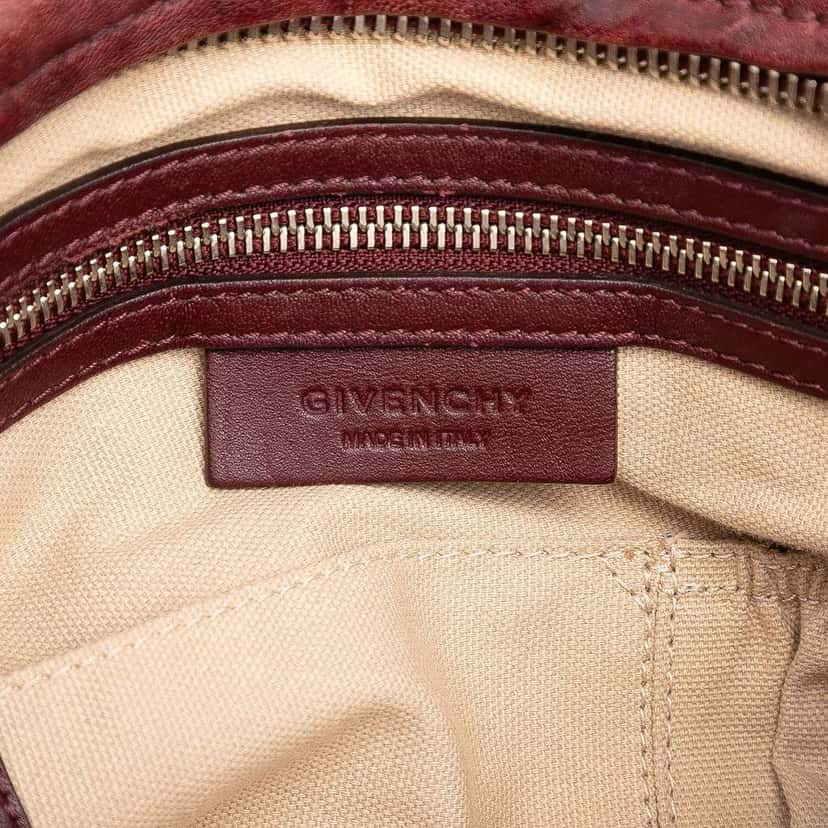 Givenchy Medium Wrinkled Sheepskin Pandora Satchel Red Leather Good condition - Box View
