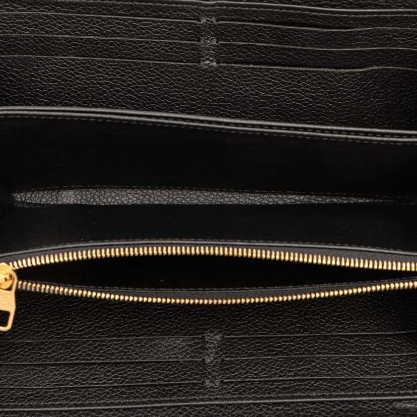 Louis Vuitton Monogram Empreinte Giant Bicolor Zippy Long Wallet Black Leather Good condition - Model View