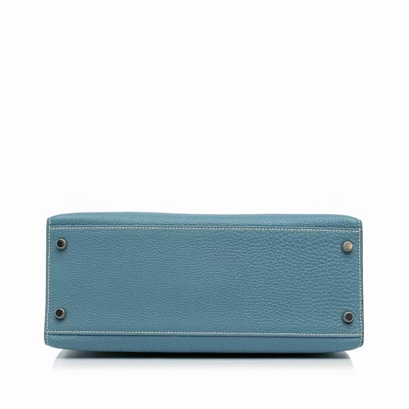 Hermès Togo Kelly Sellier Mou 28 Blue Leather Good condition - Model View