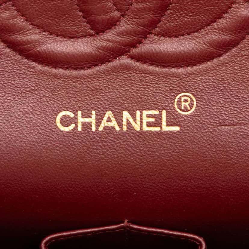 Chanel Medium Classic Lambskin Double Flap Black Leather Good condition - Box View