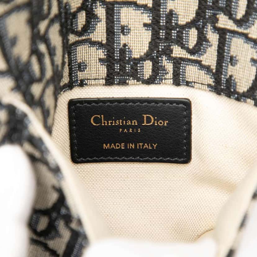 Dior Oblique Canvas Saddle Belt Bag Blue Canvas Good condition - Box View