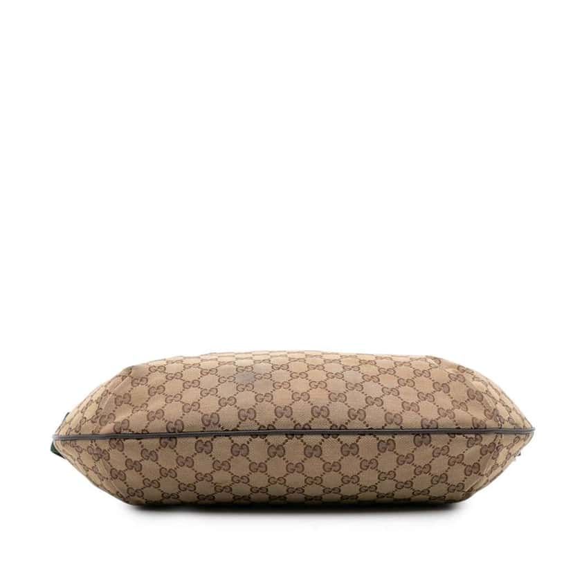 Gucci GG Canvas Web Half Moon Crossbody Brown Canvas Good condition - Inside View