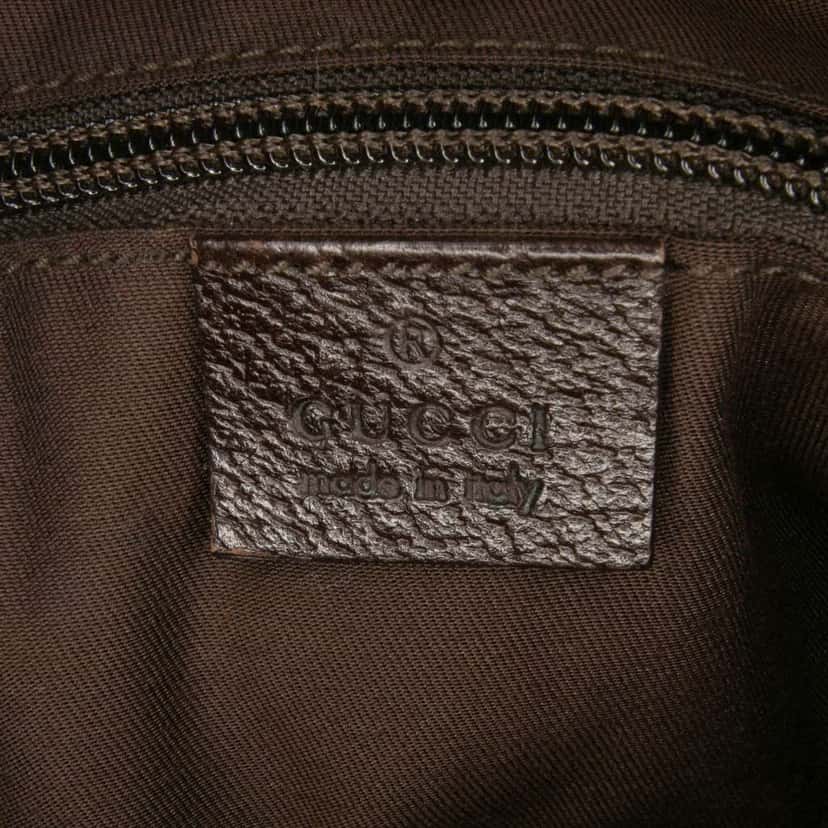 Gucci GG Canvas Web Half Moon Crossbody Brown Canvas Good condition - Box View